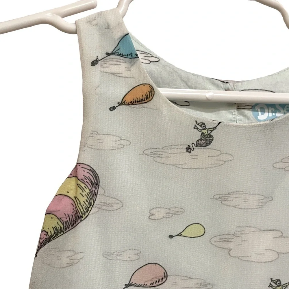 Dr Seuss Oh The Places You'll Go Hot Air Balloon Sleeveless Dress 12 Months